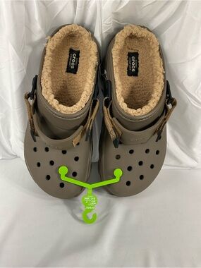 CROCS all terrain lined clog - M9/w11 Taupe with Beige Lining